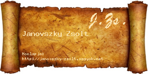 Janovszky Zsolt névjegykártya